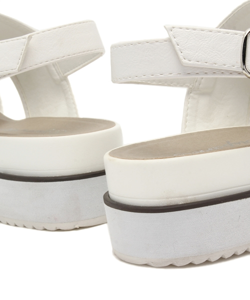 WEGO（ウィゴー）の「WEGO/メッシュサンダル（サンダル・レディース・ホワイト/ブラック・LARGE/MEDIUM）」の11枚目の写真