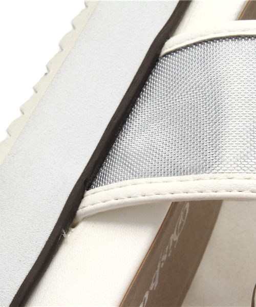 WEGO（ウィゴー）の「WEGO/メッシュサンダル（サンダル・レディース・ホワイト/ブラック・LARGE/MEDIUM）」の5枚目の写真