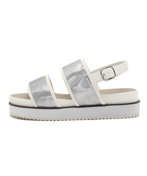 WEGO（ウィゴー）の「WEGO/メッシュサンダル（サンダル・レディース・ホワイト/ブラック・LARGE/MEDIUM）」の3枚目の写真