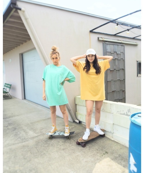 BILLABONG（ビラボン）の「BILLABONG レディース LOGO OP ワンピース 【2022年春夏モデル】/ビラボンTシャツワンピ（ワンピース・レディース・ホワイト/イエロー/ブラック/ブルー・LARGE/MEDIUM）」の18枚目の写真