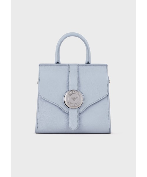 EMPORIO ARMANI(エンポリオアルマーニ)の「【エンポリオ アルマーニ】ハンドバッグ ディアプリントレザー製 メダル(ハンドバッグ・レディース・ライトブルー・FREE)」の1枚目の写真