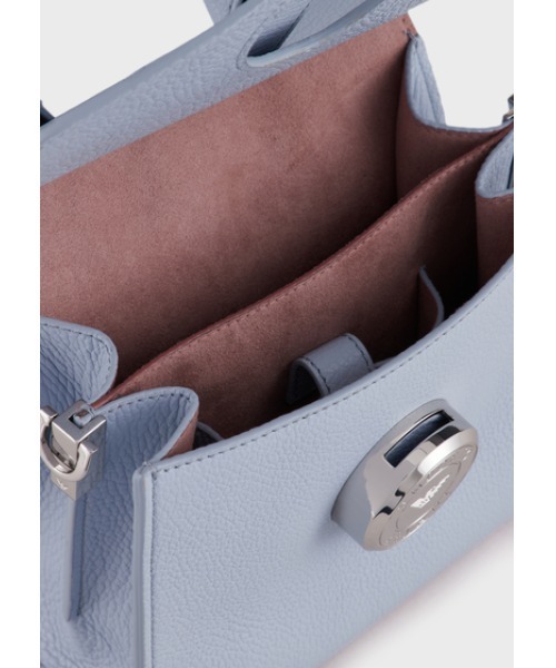 EMPORIO ARMANI(エンポリオアルマーニ)の「【エンポリオ アルマーニ】ハンドバッグ ディアプリントレザー製 メダル(ハンドバッグ・レディース・ライトブルー・FREE)」の4枚目の写真