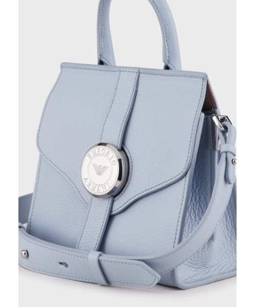 EMPORIO ARMANI(エンポリオアルマーニ)の「【エンポリオ アルマーニ】ハンドバッグ ディアプリントレザー製 メダル(ハンドバッグ・レディース・ライトブルー・FREE)」の5枚目の写真
