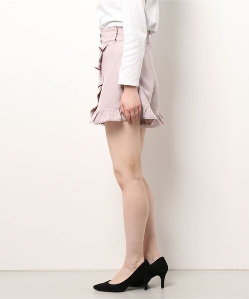 Honey Cinnamon ハニーシナモンフリル厚底レザーローファーシューズ