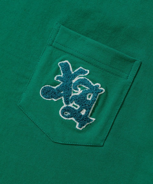 XLARGE（エクストララージ）の「EMBROIDERY LOGO S/S POCKET TEE（Tシャツ/カットソー・メンズ・ホワイト/グリーン/ブラック・M/L/XL/S）」の8枚目の写真