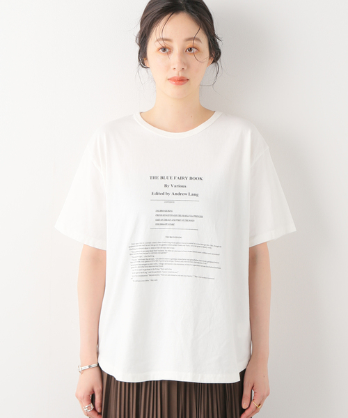 FRAMeWORK（フレームワーク）の「カバーページプリントT（Tシャツ/カットソー・レディース・ホワイト/ブラウン/ライトグリーン・FREE）」の19枚目の写真