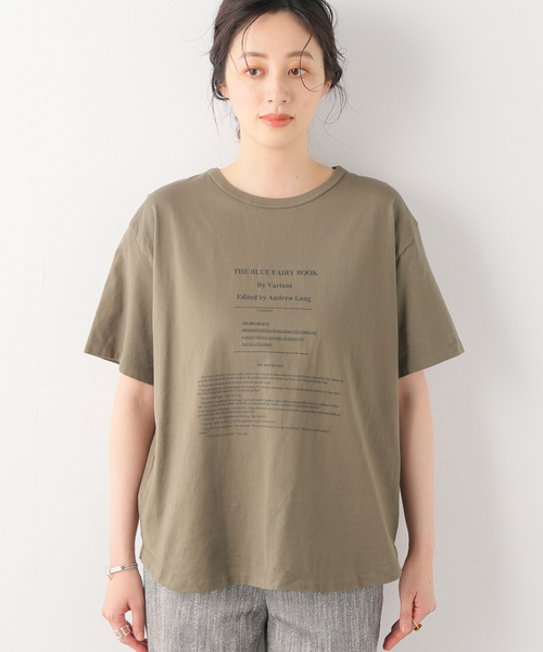 FRAMeWORK（フレームワーク）の「カバーページプリントT（Tシャツ/カットソー・レディース・ホワイト/ブラウン/ライトグリーン・FREE）」の17枚目の写真