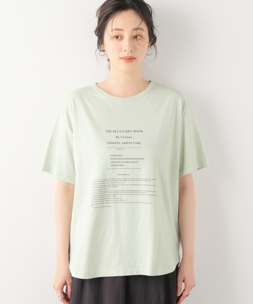 FRAMeWORK（フレームワーク）の「カバーページプリントT（Tシャツ/カットソー・レディース・ホワイト/ブラウン/ライトグリーン・FREE）」の15枚目の写真