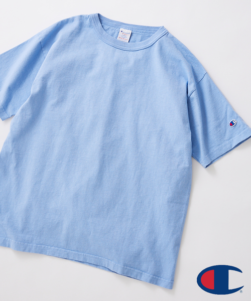 Champion（チャンピオン）の「【CHAMPION/チャンピオン】別注 T1011 Tシャツ（Tシャツ/カットソー・メンズ・チャコールグレー/ベージュ/グリーン/ボルドー/クリアブルー・MEDIUM/LARGE/X-LARGE）」の5枚目の写真
