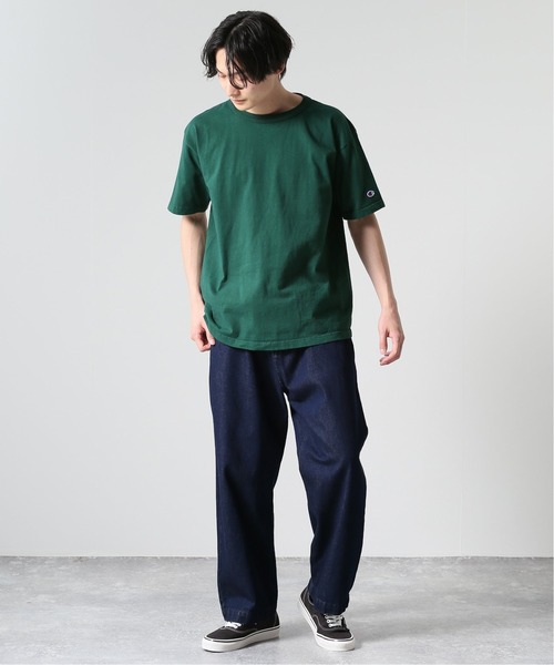 Champion（チャンピオン）の「【CHAMPION/チャンピオン】別注 T1011 Tシャツ（Tシャツ/カットソー・メンズ・チャコールグレー/ベージュ/グリーン/ボルドー/クリアブルー・MEDIUM/LARGE/X-LARGE）」の6枚目の写真