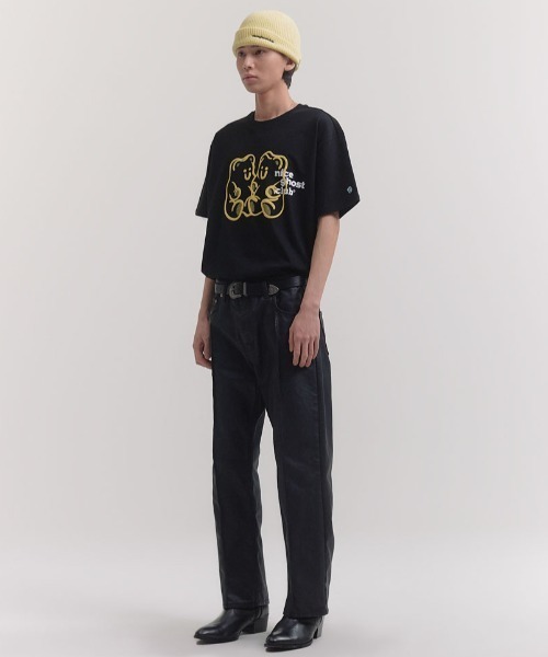 NICE GHOST CLUB(ナイスゴーストクラブ)の「A'GEM/9 × .kom『NICE GHOST CLUB/ナイスゴーストクラブ』GUMMY BEAR & LOGO TEE/フロントグラフィック 半袖Tシャツ(Tシャツ/カットソー・レディース・ホワイト/ライトブルー/ブラック/ネイビー/グリーン/ブラック系その他/ブルー/パープル・M/L)」の18枚目の写真