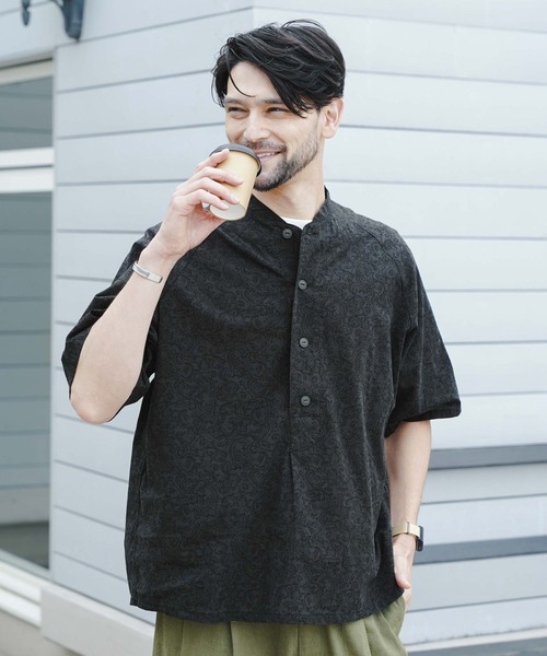 SUNNY  SPORTS（サニースポーツ）の「【SUNNY SPORTS×BAYFLOW】シャドーベースボールシャツ（シャツ/ブラウス・メンズ・ブラック/グレー・MEDIUM/LARGE）」の2枚目の写真