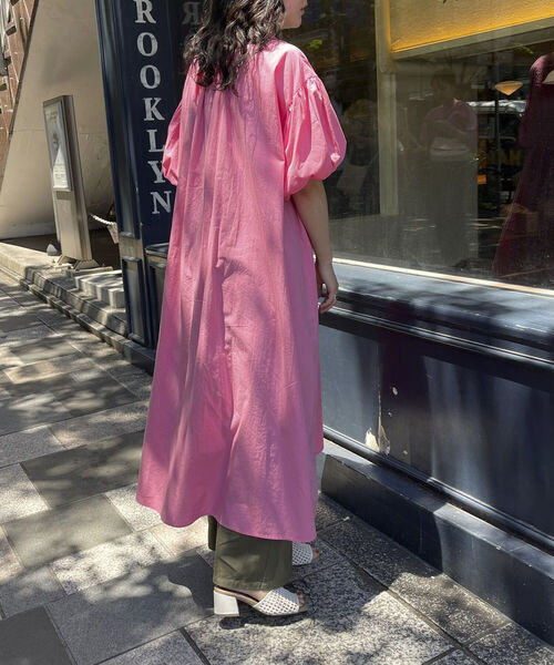 fredy emue（フレディエミュ）の「5分袖ボリュームワンピース（ワンピース・レディース・ブラック/オフホワイト/サックスブルー/ピンク・38）」の5枚目の写真