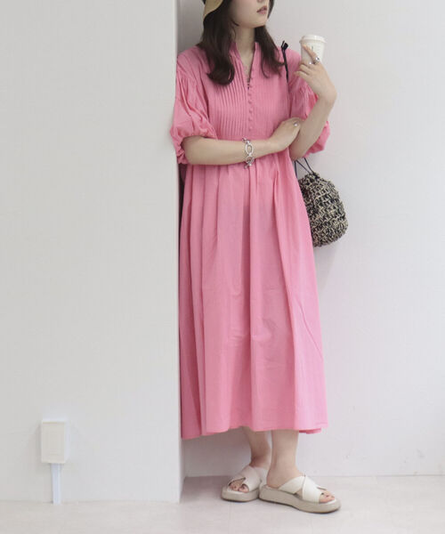 fredy emue（フレディエミュ）の「5分袖ボリュームワンピース（ワンピース・レディース・ブラック/オフホワイト/サックスブルー/ピンク・38）」の17枚目の写真