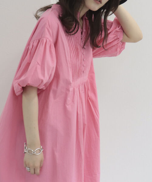 fredy emue（フレディエミュ）の「5分袖ボリュームワンピース（ワンピース・レディース・ブラック/オフホワイト/サックスブルー/ピンク・38）」の21枚目の写真