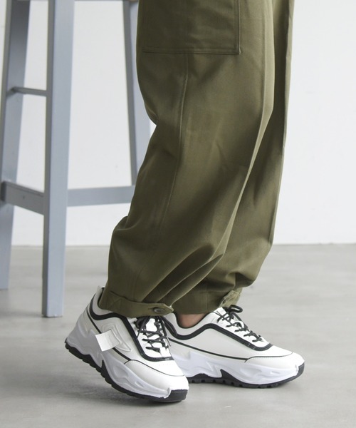 NOFALL（ノーフォール）の「バイカラー厚底ダッドスニーカー（スニーカー・レディース・ホワイト/ブラック・LL/3L/S/M/L）」の15枚目の写真