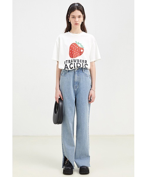Fano Studios(ファノ ストゥディオズ)の「【Fano Studios】Cut off slit denim FX22K054(デニムパンツ・レディース・ブルー・L/M/S)」の2枚目の写真