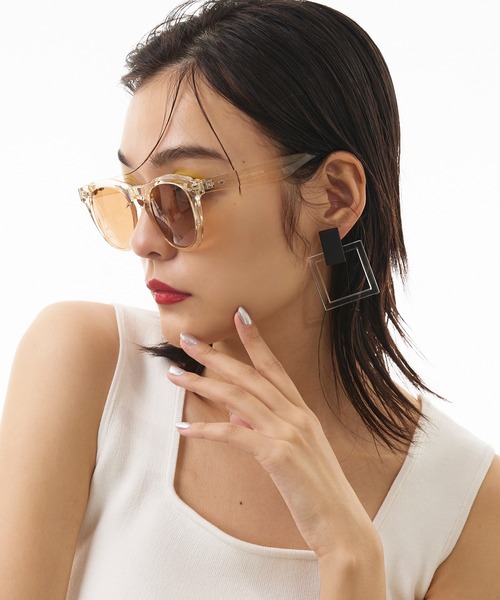 Narcissus（ナルシス）の「【Narcissus】 オーバーサイドサングラス（サングラス・レディース・ブラック/ベージュ・FREE）」の10枚目の写真