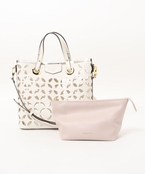 Samantha Thavasa（サマンサタバサ）の「ポーチ付き パンチングトートバッグ（トートバッグ・レディース・イエロー/レッド/オフホワイト/ブラック・FREE）」の12枚目の写真