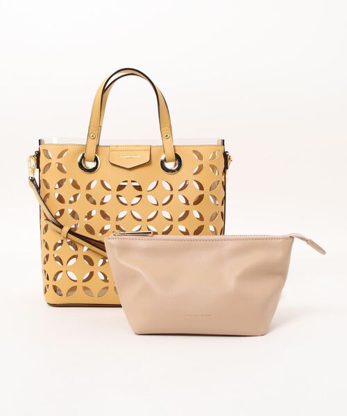 Samantha Thavasa（サマンサタバサ）の「ポーチ付き パンチングトートバッグ（トートバッグ・レディース・イエロー/レッド/オフホワイト/ブラック・FREE）」の14枚目の写真