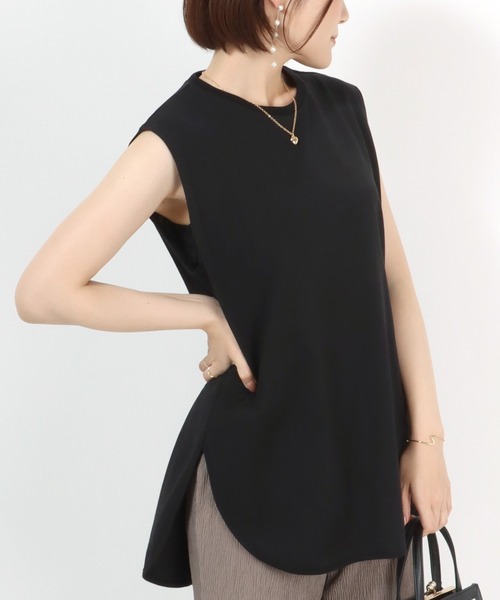 ノースリーブ ラウンドヘム 無地ｔシャツ Mandaamin Org