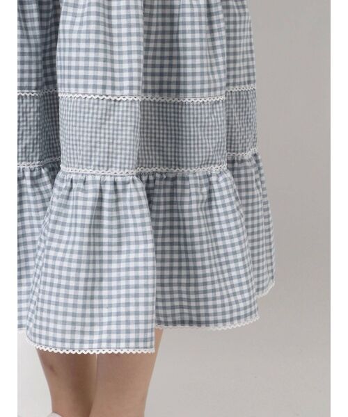 merry jenny(メリージェニー)の「イレギュラーチェックフレアスカート(スカート・レディース・ブラック/グレー・FREE)」の14枚目の写真