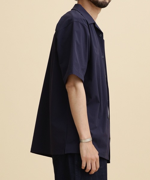 NANO universe（ナノユニバース）の「LB.04/イージーケアオープンカラーシャツ 半袖（シャツ/ブラウス・メンズ・ブラック/ネイビー/ベージュ・S/M/XL/L）」の11枚目の写真