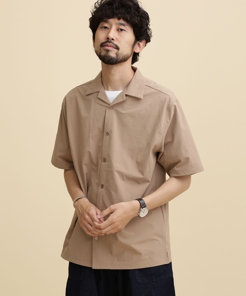 NANO universe（ナノユニバース）の「LB.04/イージーケアオープンカラーシャツ 半袖（シャツ/ブラウス・メンズ・ブラック/ネイビー/ベージュ・S/M/XL/L）」の10枚目の写真