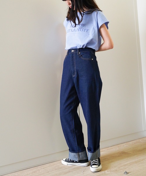 VENCEEXCHANGE（ヴァンスエクスチェンジ）の「エンボス加工Tシャツ（Tシャツ/カットソー・レディース・オフホワイト/ブラック/ベージュ/グリーン/ブルー・FREE）」の14枚目の写真