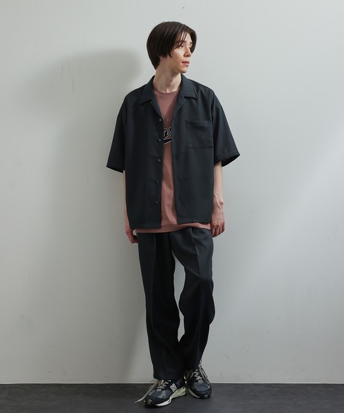 JUNRED(ジュンレッド)の「ソフトウィンドドレープワイドパンツ(スラックス・メンズ・ブラック系その他/チャコールグレー/ベージュ系その他/グリーン・S/M/L)」の9枚目の写真