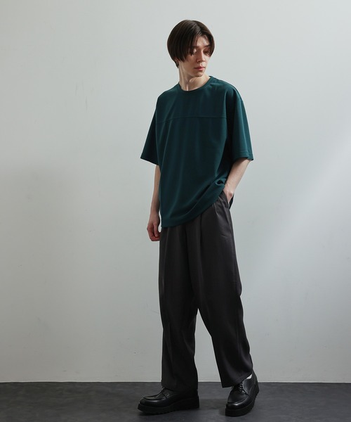 JUNRED(ジュンレッド)の「ソフトウィンドドレープワイドパンツ(スラックス・メンズ・ブラック系その他/チャコールグレー/ベージュ系その他/グリーン・S/M/L)」の21枚目の写真