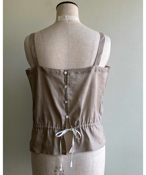 カットワークキャミソール リネンカットワークキャミ ネセセア(現