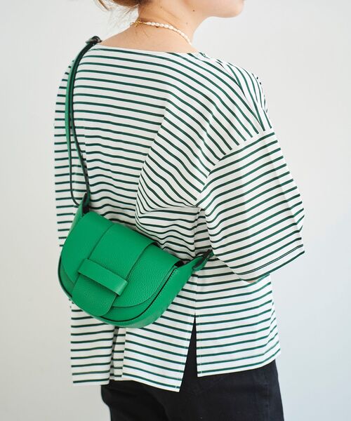 le.coeur blanc（ルクールブラン）の「オーガニックコットンボーダー5分袖プルオーバー（Tシャツ/カットソー・レディース・ブルー系その他2/グリーン系その他・38）」の14枚目の写真