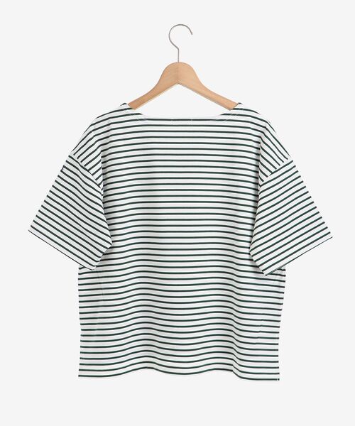 le.coeur blanc（ルクールブラン）の「オーガニックコットンボーダー5分袖プルオーバー（Tシャツ/カットソー・レディース・ブルー系その他2/グリーン系その他・38）」の15枚目の写真