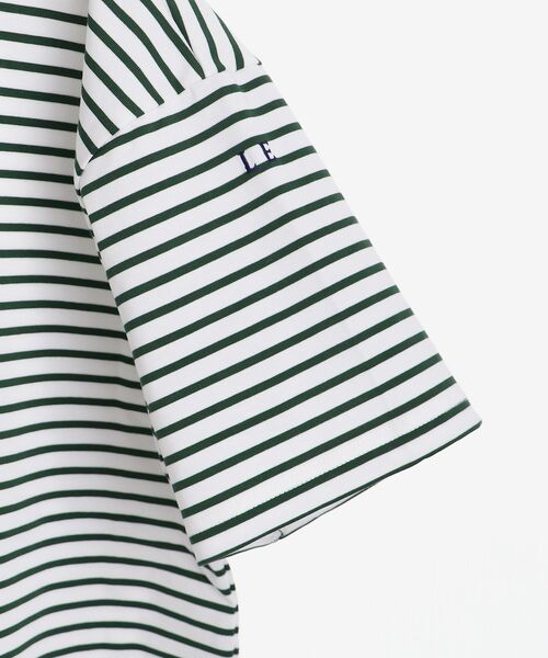 le.coeur blanc（ルクールブラン）の「オーガニックコットンボーダー5分袖プルオーバー（Tシャツ/カットソー・レディース・ブルー系その他2/グリーン系その他・38）」の17枚目の写真