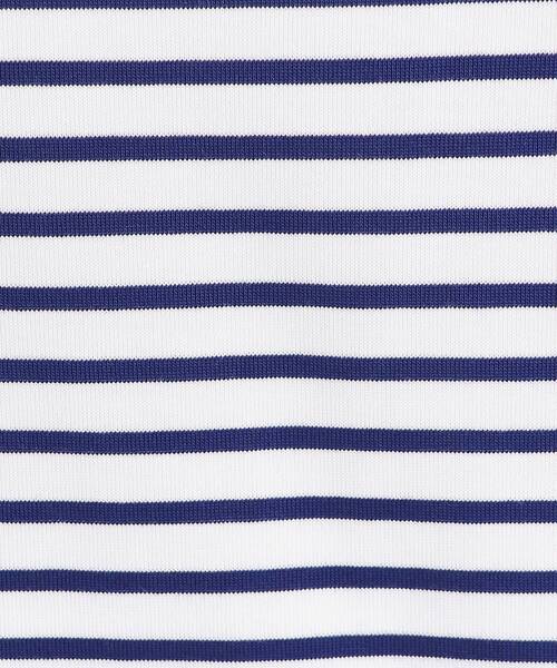 le.coeur blanc（ルクールブラン）の「オーガニックコットンボーダー5分袖プルオーバー（Tシャツ/カットソー・レディース・ブルー系その他2/グリーン系その他・38）」の20枚目の写真