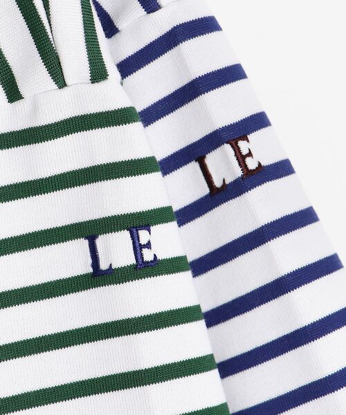 le.coeur blanc（ルクールブラン）の「オーガニックコットンボーダー5分袖プルオーバー（Tシャツ/カットソー・レディース・ブルー系その他2/グリーン系その他・38）」の21枚目の写真