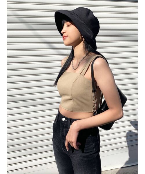 EMODA（エモダ）の「ワイドカーブバケットハット（ハット・レディース・ブラック・FREE）」の8枚目の写真