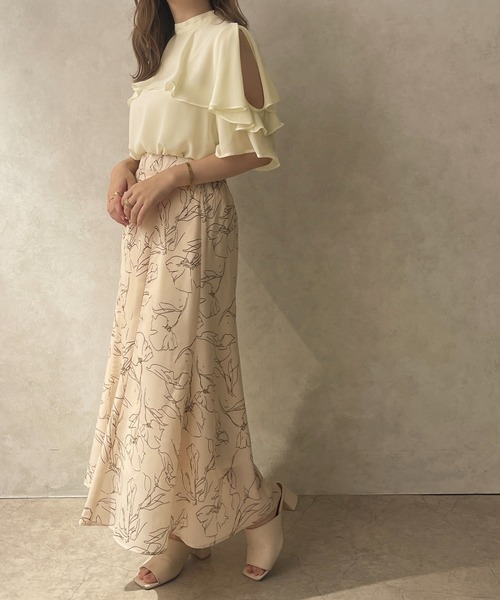 apres jour clair(アプレジュールクレア)の「【apres jour clair】オープンショルダーケープブラウス【ZOZOTOWN限定アイテム】(シャツ/ブラウス・レディース・ライトベージュ/ベビーピンク/アイボリー・フリー/X-LARGE)」の11枚目の写真