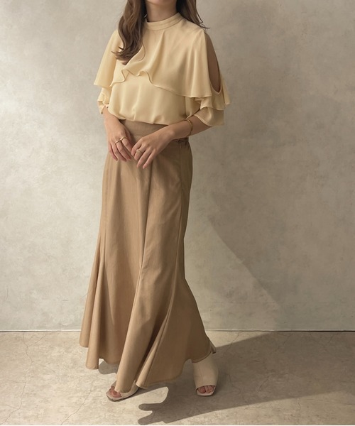 apres jour clair(アプレジュールクレア)の「【apres jour clair】オープンショルダーケープブラウス【ZOZOTOWN限定アイテム】(シャツ/ブラウス・レディース・ライトベージュ/ベビーピンク/アイボリー・フリー/X-LARGE)」の21枚目の写真