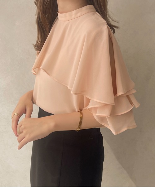 apres jour clair(アプレジュールクレア)の「【apres jour clair】オープンショルダーケープブラウス【ZOZOTOWN限定アイテム】(シャツ/ブラウス・レディース・ライトベージュ/ベビーピンク/アイボリー・フリー/X-LARGE)」の22枚目の写真