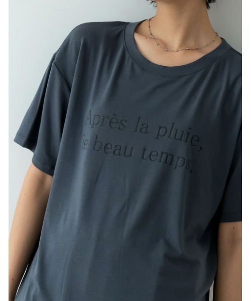 Re:EDIT(リエディ)の「接触冷感とろみロゴTシャツ(Tシャツ/カットソー・レディース・オレンジ/グリーン/ホワイト×ブラック/スミクロ/グレイッシュベージュ・MEDIUM/LARGE)」の20枚目の写真