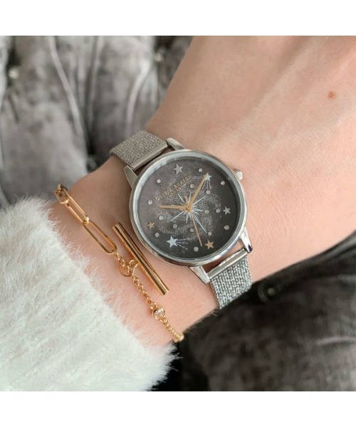※使用禁止「OLIVIA BURTON/オリビアバートン」セレスティアル - ミディ スターバースト/シルバーメッシュ