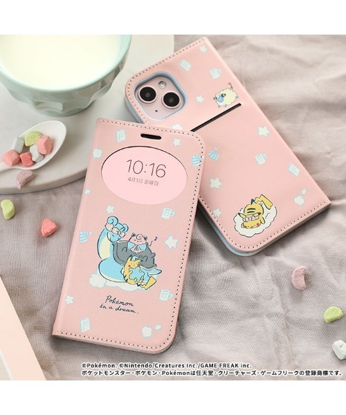 Hamee(ハミィ)の「iPhone 14/13/12/12 Pro/8/7/6s/6/SE(第2/第3世代) 専用 ポケットモンスター/ ポケモン フリップ スマホケース 窓付き ダイアリーケース(スマホケース/カバー・レディース・ライトパープル/ベビーピンク/ペールイエロー・ 13/ 12/7/8)」の11枚目の写真
