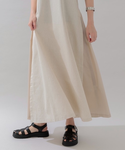 Paradise Picnic（パラダイスピクニック）の「スリット切替ワンピース（ワンピース・レディース・ベージュ/ネイビー・FREE）」の12枚目の写真