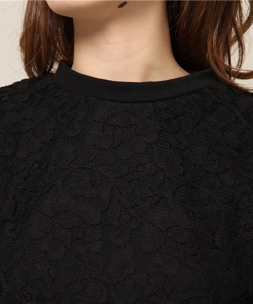 VENCEEXCHANGE（ヴァンスエクスチェンジ）の「レーススウェット七分袖プルオーバー    （スウェット・レディース・オフホワイト/ブラック/ネイビー・MEDIUM）」の8枚目の写真