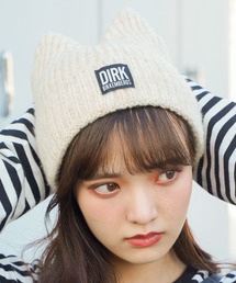dirk bikkembergs 猫耳ニット帽 ビーニー ブラック