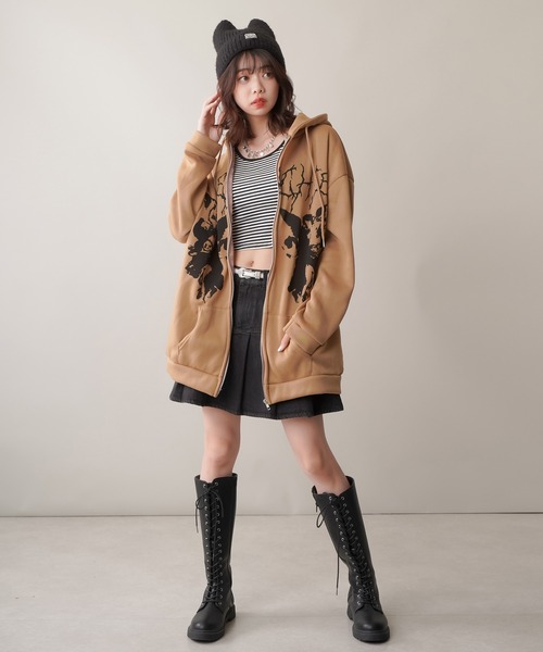 SPINNS（スピンズ）の「DIRKタグ付き ねこ耳 ニットキャップ（ニットキャップ/ビーニー・レディース・ブラック/ピンク/アイボリー・ONESIZE）」の19枚目の写真