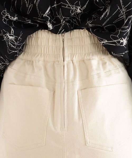 mysty woman（ミスティウーマン）の「ストレッチナロースカート 123187（スカート・レディース・イエロー/アイボリー/チャコール・FREE）」の13枚目の写真