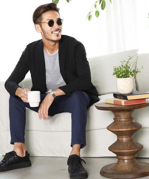 jiggys shop（ジギーズショップ）の「ストレッチツイル スリムテーパード チノパンツ（チノパンツ・メンズ・ホワイト/ブラック/ベージュ/ネイビー/グレー系その他・SMALL/MEDIUM/LARGE/X-LARGE）」の19枚目の写真